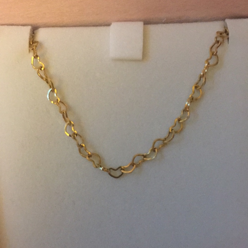 Goldenthread Gold Heart Link Choker